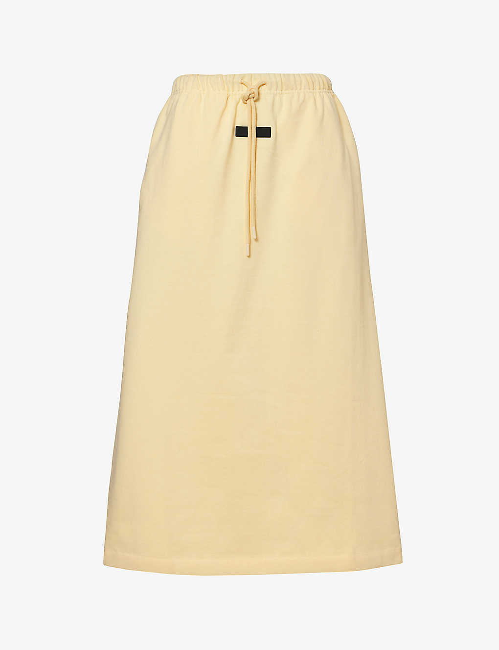 Essentials Fear Of God  Women's Garden Yellow  Brand-appliqué Mid-rise Cotton-jersey Midi S