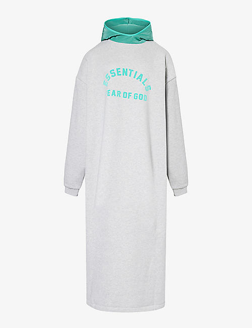 FEAR OF GOD ESSENTIALS: ESSENTIALS hooded cotton-blend midi dress
