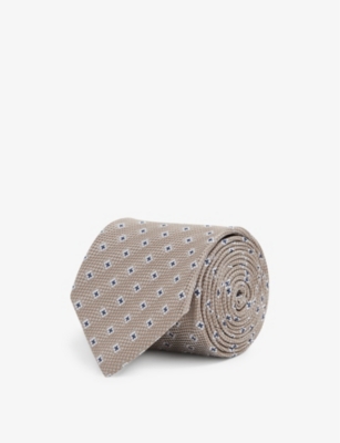 REISS: Apollinare medallion-print silk tie