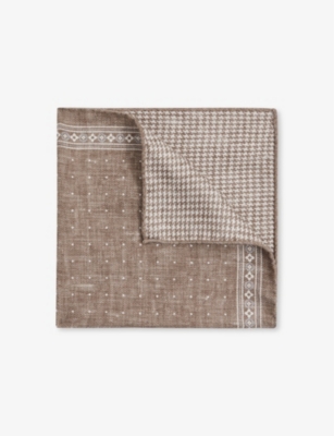 REISS: Cataldo reversible silk pocket square
