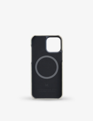 MINTAPPLE: Logo-print iPhone 15 Pro Max grained-leather case