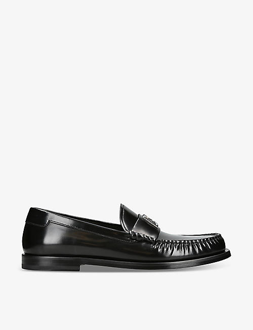 DOLCE & GABBANA: Classic round-toe leather loafers