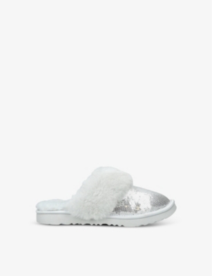 Ugg slippers silver online glitter