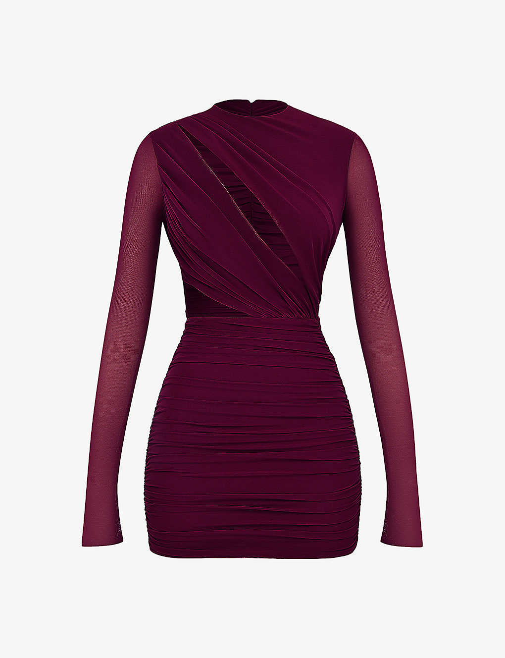 House Of Cb Womens Mulberry Lucinda Cut-out Stretch-woven Mini Dress In Purple