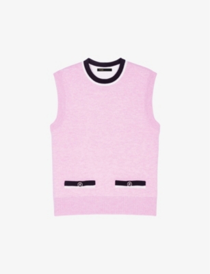 Maje Sleeveless Jumper In Roses