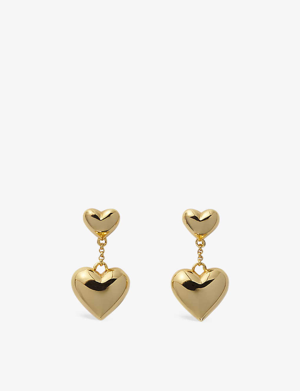 Maje Womens Or Heart Gold-toned Brass Drop Earrings