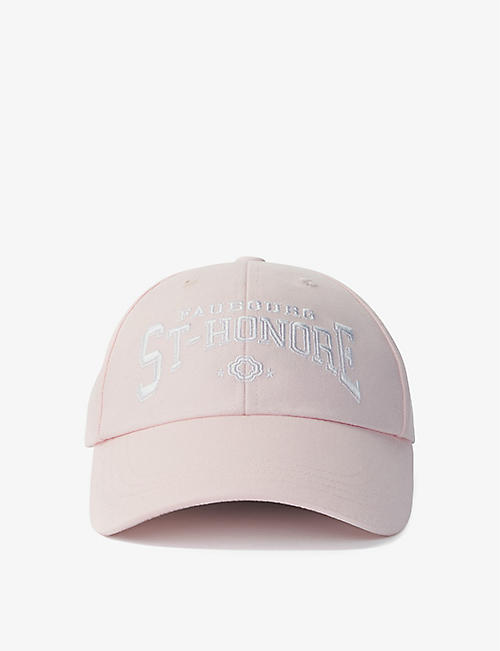 MAJE: Logo text-embroidered cotton cap