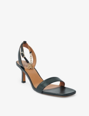 MAJE: Chain-strap leather heeled sandals