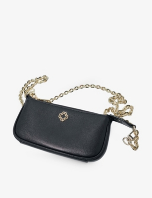 MAJE: Logo-plaque leather shoulder bag