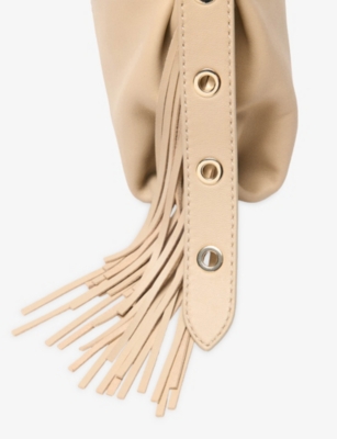 MAJE: Miss M mini logo-embossed leather shoulder bag