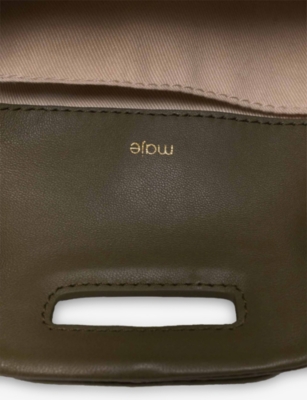 MAJE: Miss M mini logo-embossed leather shoulder bag