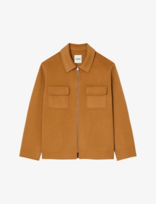 Sandro Dual Pocket Overshirt Jacket In Naturels