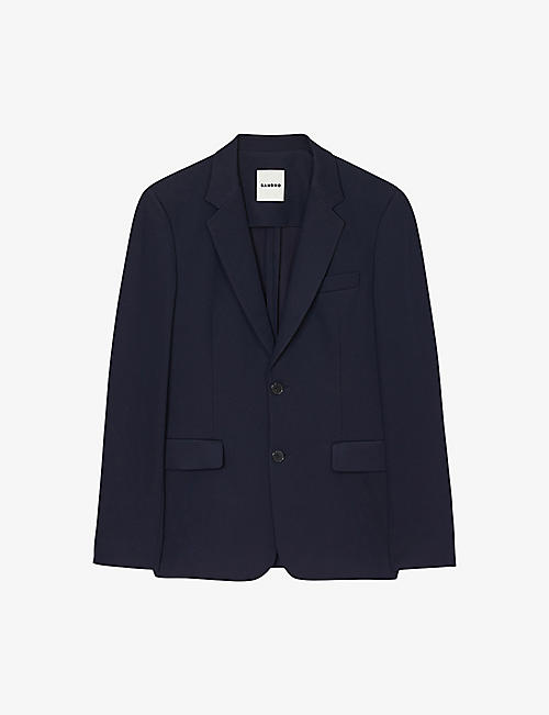 SANDRO: Separable flap-pocket regular-fit stretch-woven blazer