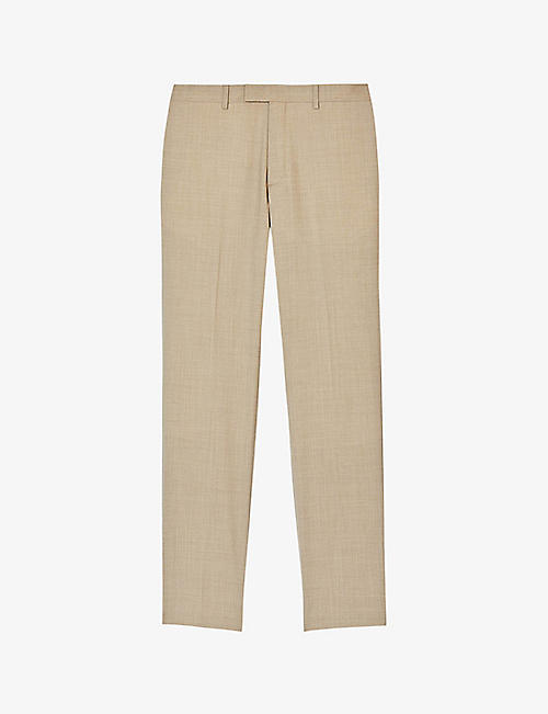 SANDRO: Separable regular-fit straight-leg wool trousers
