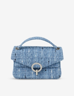 SANDRO: YZA small tweed cross-body bag