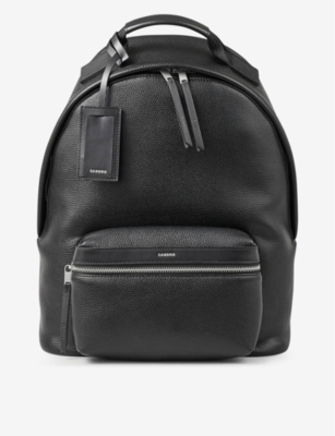 Sandro Coated Canvas Backpack In Black