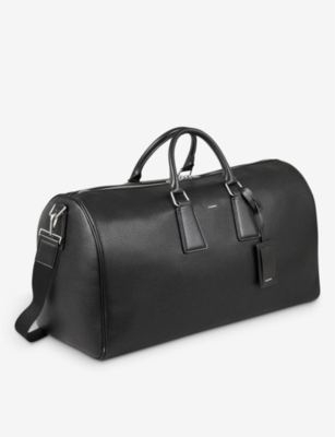 Sandro Coated Canvas Weekender Bag In Noir / Gris