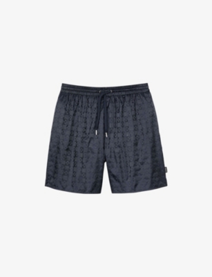 SANDRO: Jacquard-print elasticated-waist regular-fit woven swim shorts