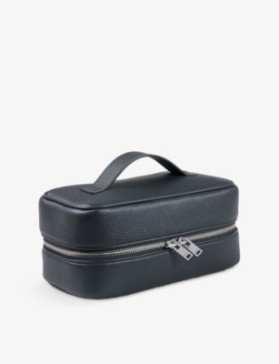 SANDRO: Top handle grained faux-leather wash bag