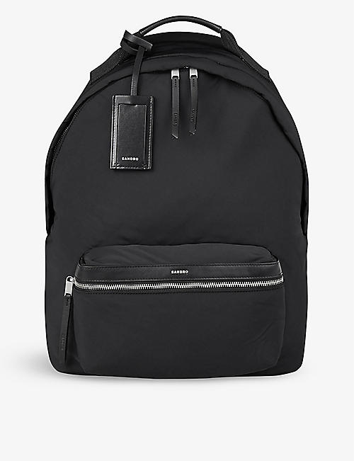 SANDRO: Logo-embossed adjustable nylon backpack