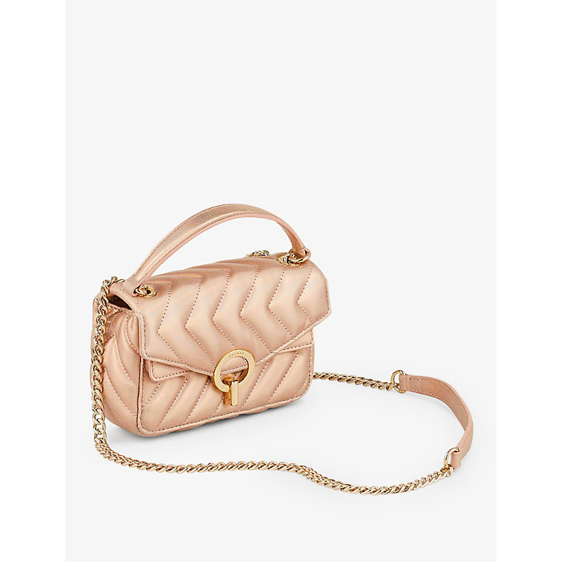Shop Sandro Roses Yza Nano Quilted-leather Shoulder Bag