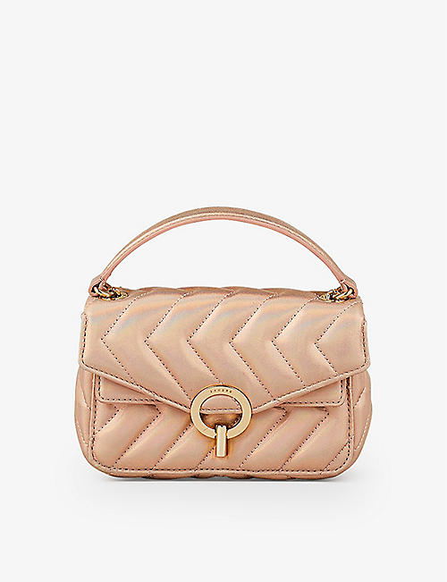 SANDRO: YZA nano quilted-leather shoulder bag