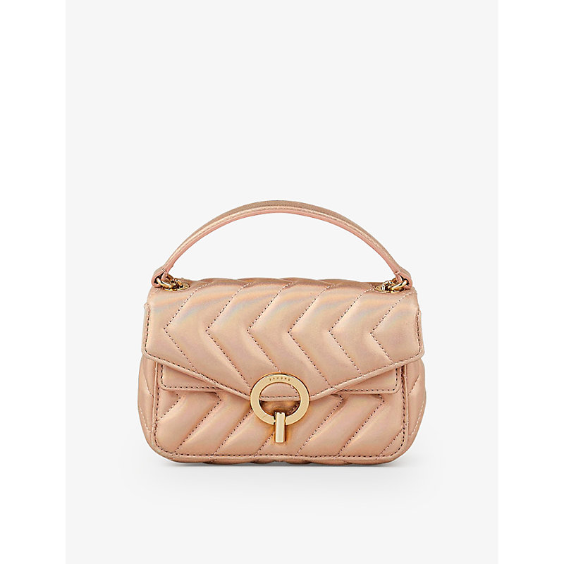 Shop Sandro Roses Yza Nano Quilted-leather Shoulder Bag