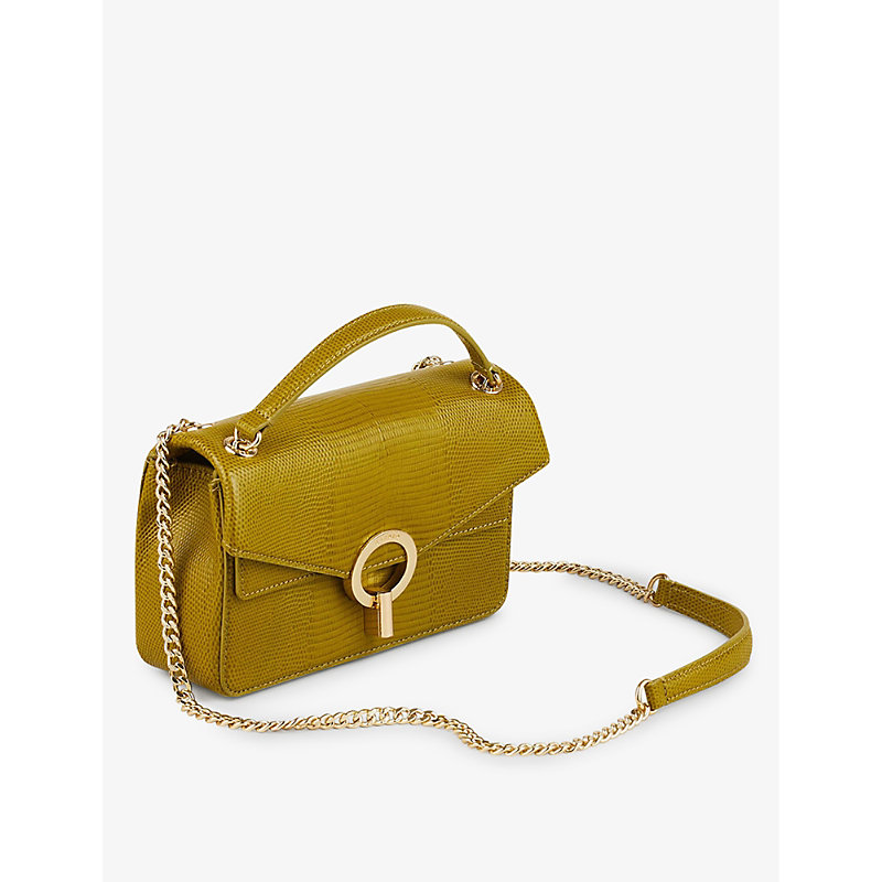 Shop Sandro Women's Verts Yza Croc-effect Leather Shoulder Bag