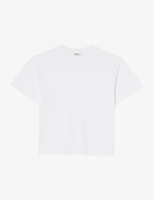 Shop Sandro Men's Naturels Relaxed-fit Short-sleeve Cotton T-shirt