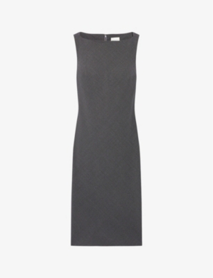 Claudie Pierlot Women's Noir / Gris Rita Sleeveless Wool-blend Midi Dress