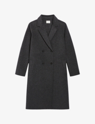 CLAUDIE PIERLOT: Double-sided double-breasted wool-blend coat