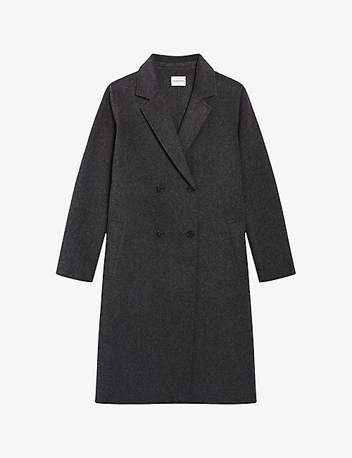 CLAUDIE PIERLOT: Double-sided double-breasted wool-blend coat