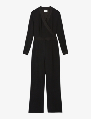 CLAUDIE PIERLOT: Wrap-over double-breasted woven trouser suit