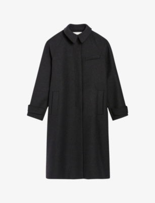 CLAUDIE PIERLOT - Raglan-sleeve buttoned-tab wool-blend coat ...