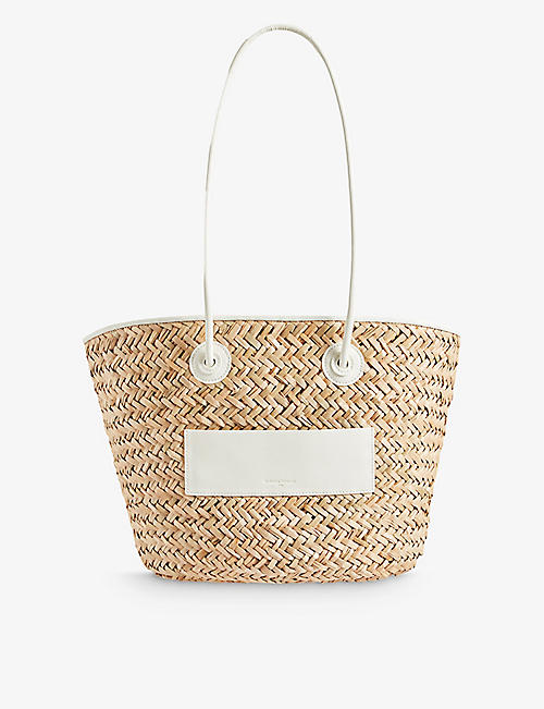CLAUDIE PIERLOT: Dryanm straw-woven basket bag