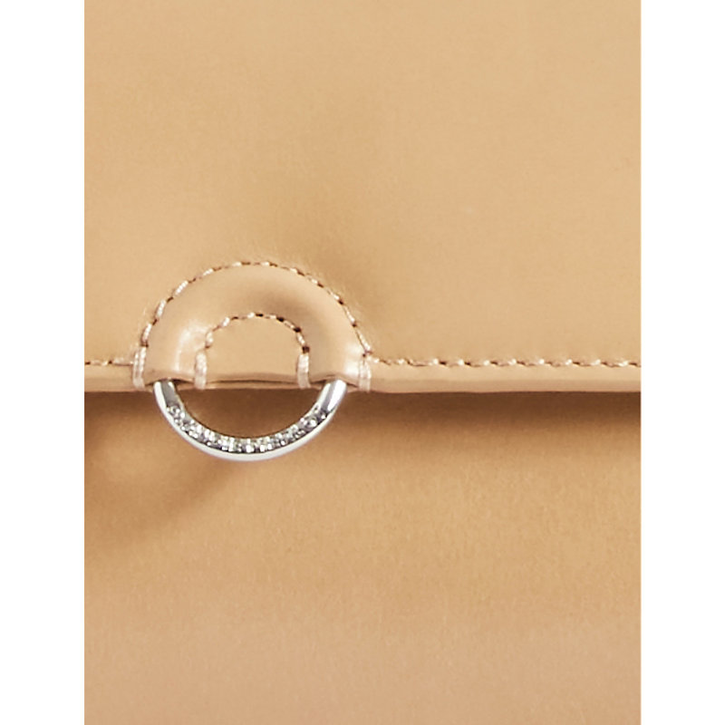 Shop Claudie Pierlot Women's Bruns Alix Baguette Branded-ring Leather Shoulder Bag