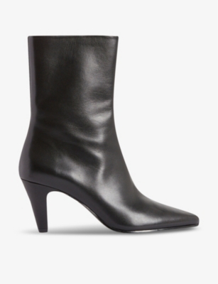 Claudie Pierlot Leather Boots In Pumpkin