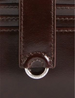 Shop Claudie Pierlot Women's Bruns Alix Logo-ring Leather Card Holder