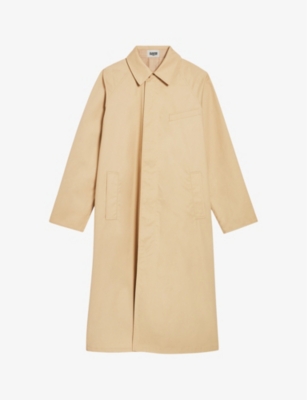 CLAUDIE PIERLOT Peter Pan collar reversible cotton trench coat
