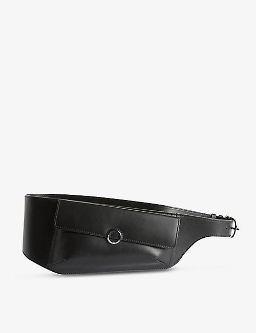 CLAUDIE PIERLOT: Logo-engraved leather belt bag