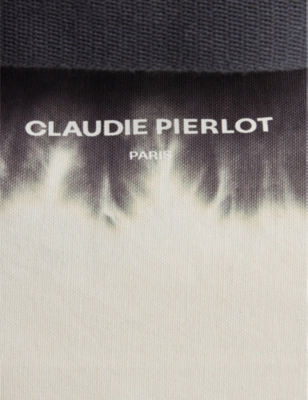 Shop Claudie Pierlot Women's Bleus Tie-dye Large Cotton Tote Bag
