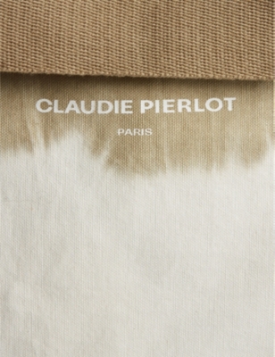 Shop Claudie Pierlot Womens Verts Tie-dye Large Cotton Tote Bag