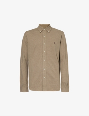 POLO RALPH LAUREN: Brand-embroidered regular-fit cotton shirt