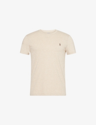 Polo Ralph Lauren Mens Logo-embroidered Regular-fit Cotton-jersey T-shirt Expedition Heather Xxl