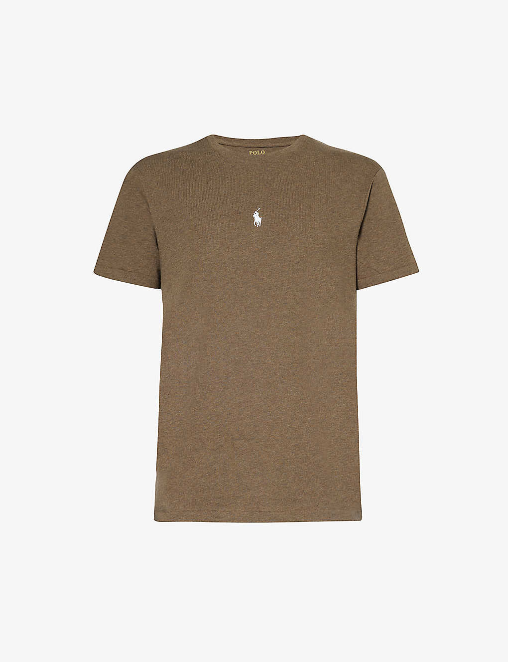 Polo Ralph Lauren Mens Cedar Heather Logo-embroidered Slim-fit Cotton-jersey T-shirt In Brown