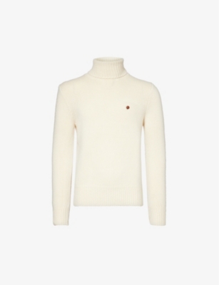 Polo Ralph Lauren Mens Andover Cream Turtle-neck Regular-fit Wool And Cashmere-blend Jumper