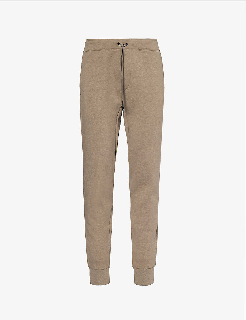 Polo Ralph Lauren Mens Dark Taupe Heather Branded Regular-fit Tapered-leg Cotton And Recycled Polyes