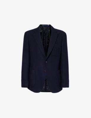 Polo Ralph Lauren Men's Vy Regular-fit Herringbone Cotton, Wool And Cashmere-blend Jacket In Navy