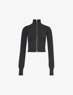Extreme Cashmere Lemon Zip-up Cardigan In Shadow