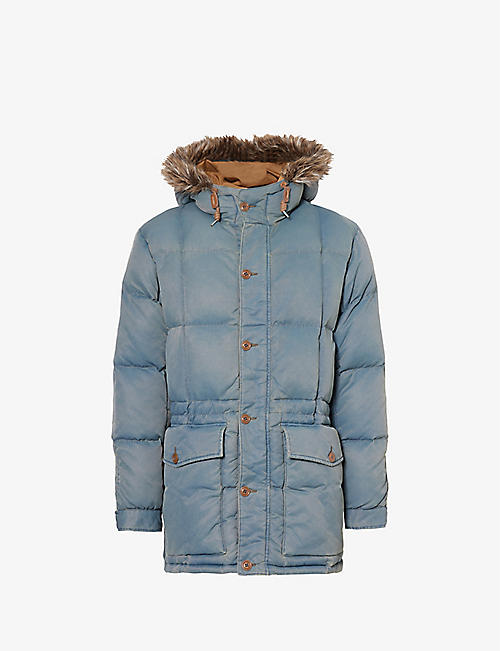 RRL: Arden faux-fur trim recycled-nylon hooded coat